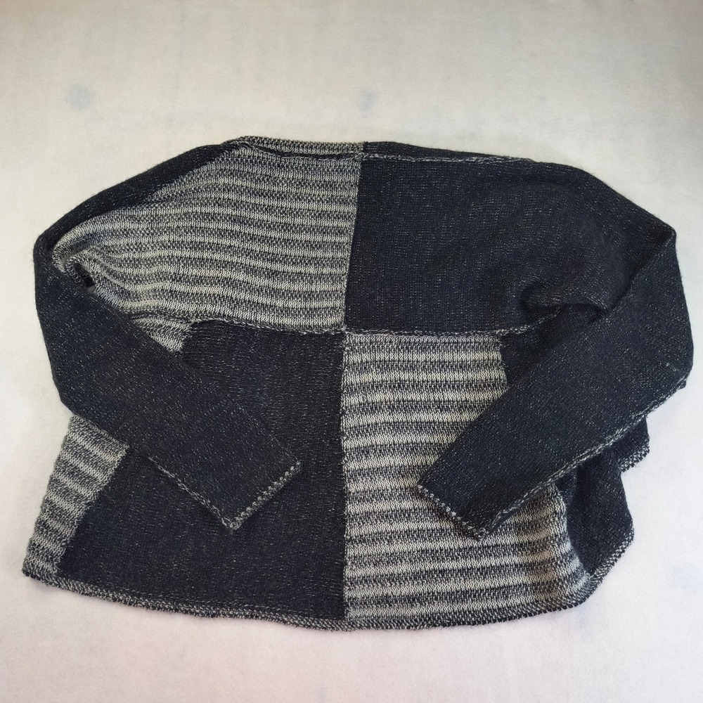Cabi Gray Black Wool Blend Patchwork Open Front‎ … - image 5